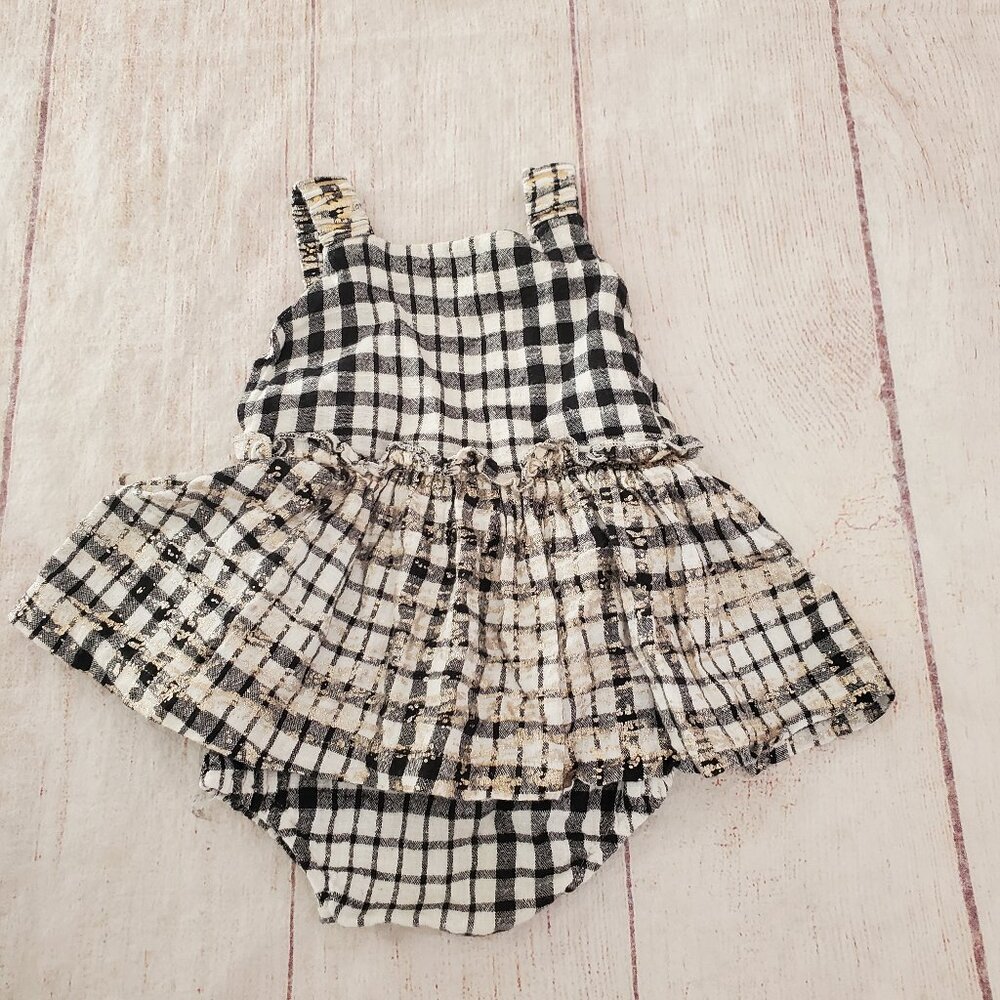 Juste Cle checked summer romper sz 9m (74cm)